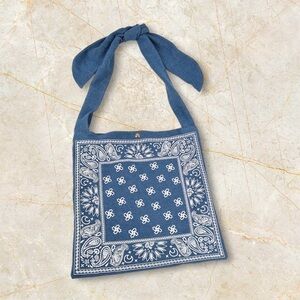 Blue Paisley Tote Bag